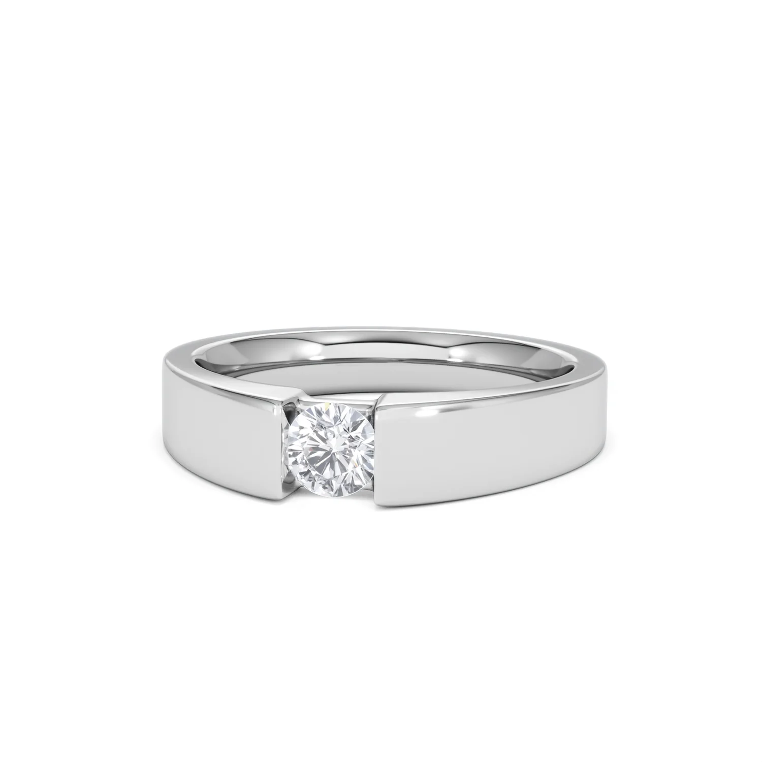 Certified Jessica 18K White Gold Diamond Engagement Ring 0.33CT-F-G/VS - Image 86