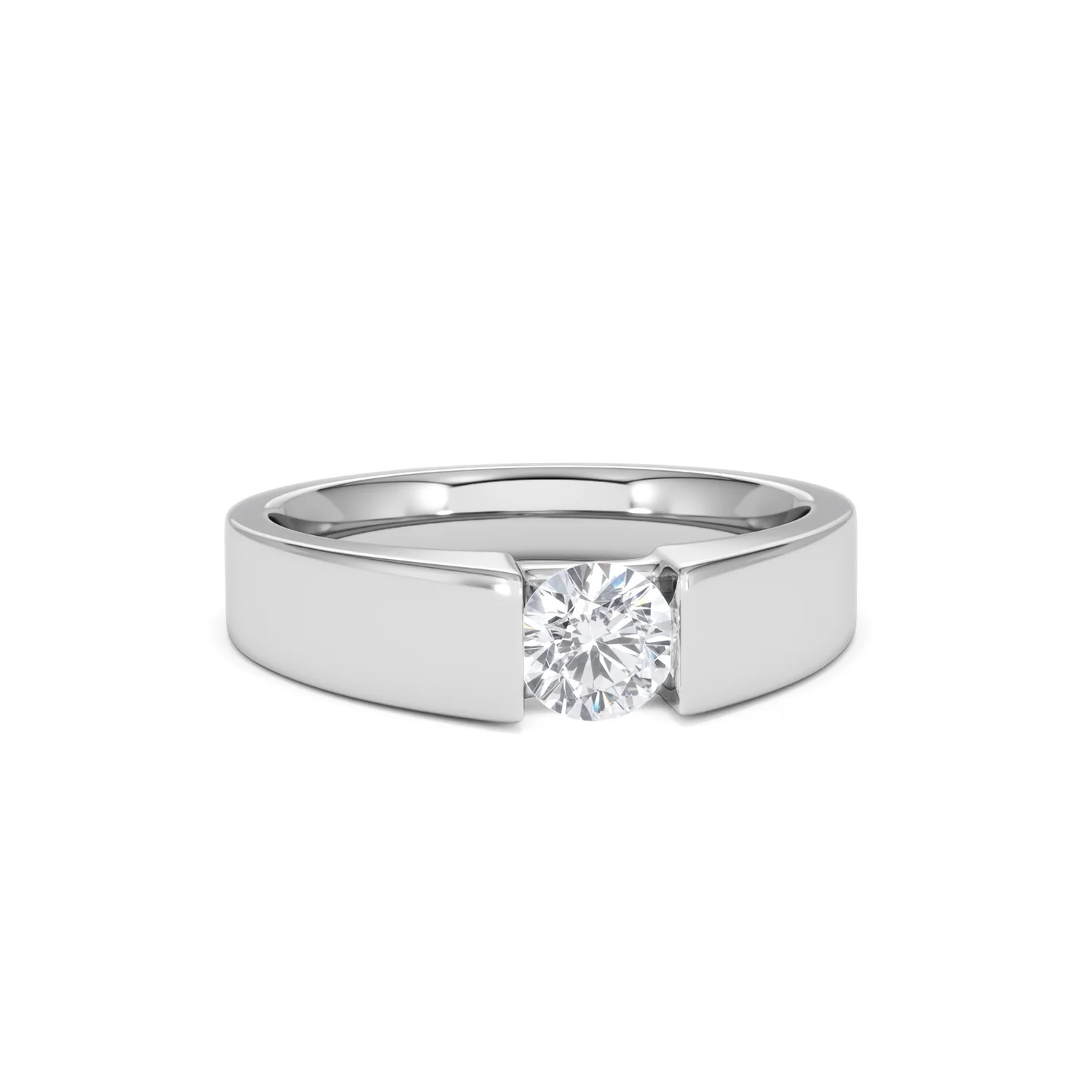 Certified Jessica 18K White Gold Diamond Engagement Ring 0.50CT - Image 10