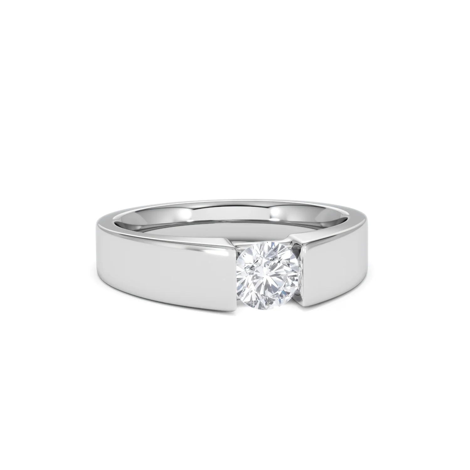 Certified Jessica 18K White Gold Diamond Engagement Ring 0.50CT - Image 11