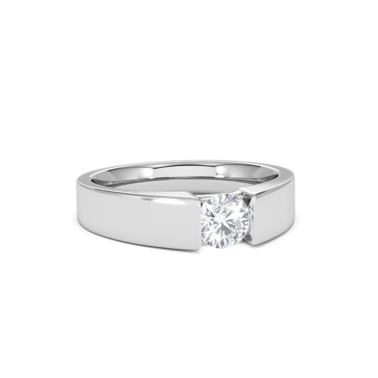 Certified Jessica 18K White Gold Diamond Engagement Ring 0.50CT - Image 12