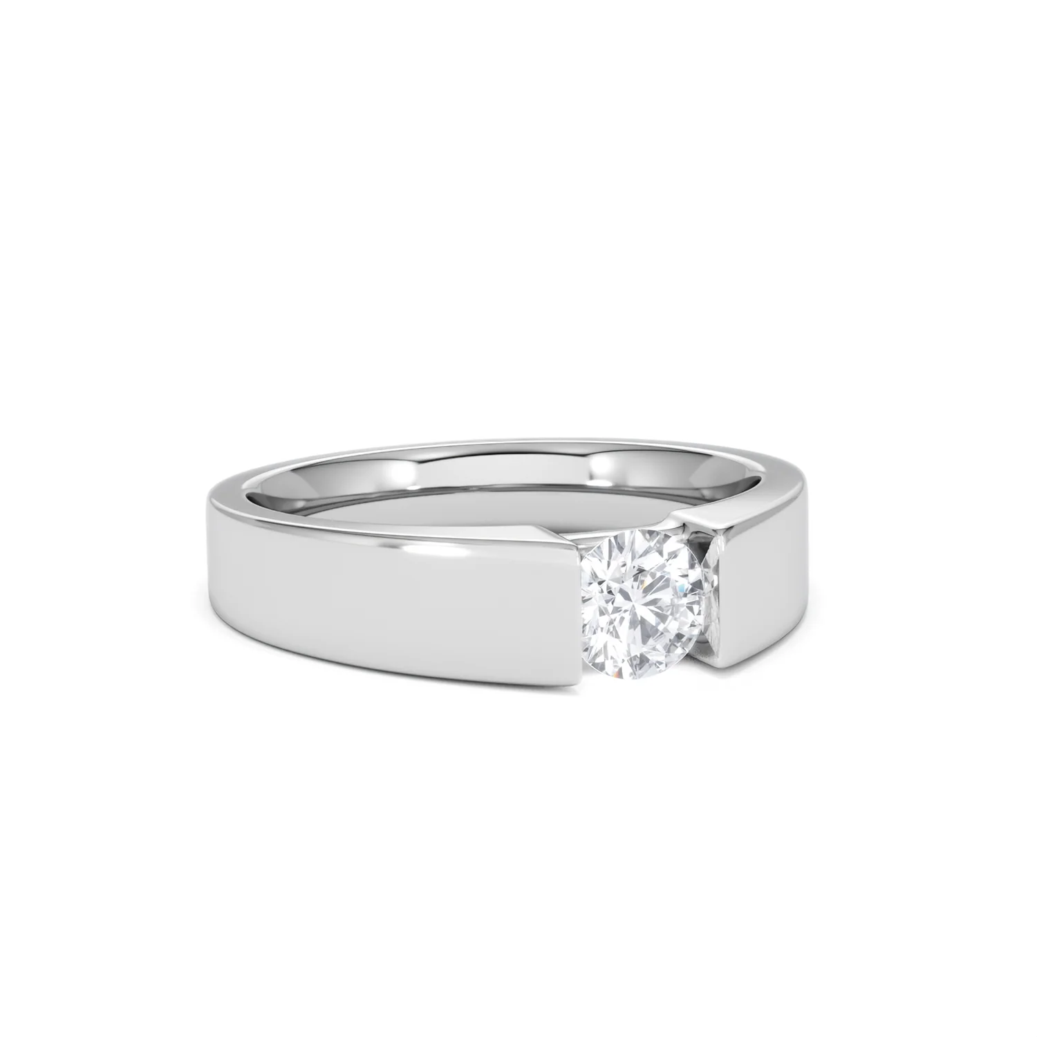 Certified Jessica 18K White Gold Diamond Engagement Ring 0.50CT - Image 13