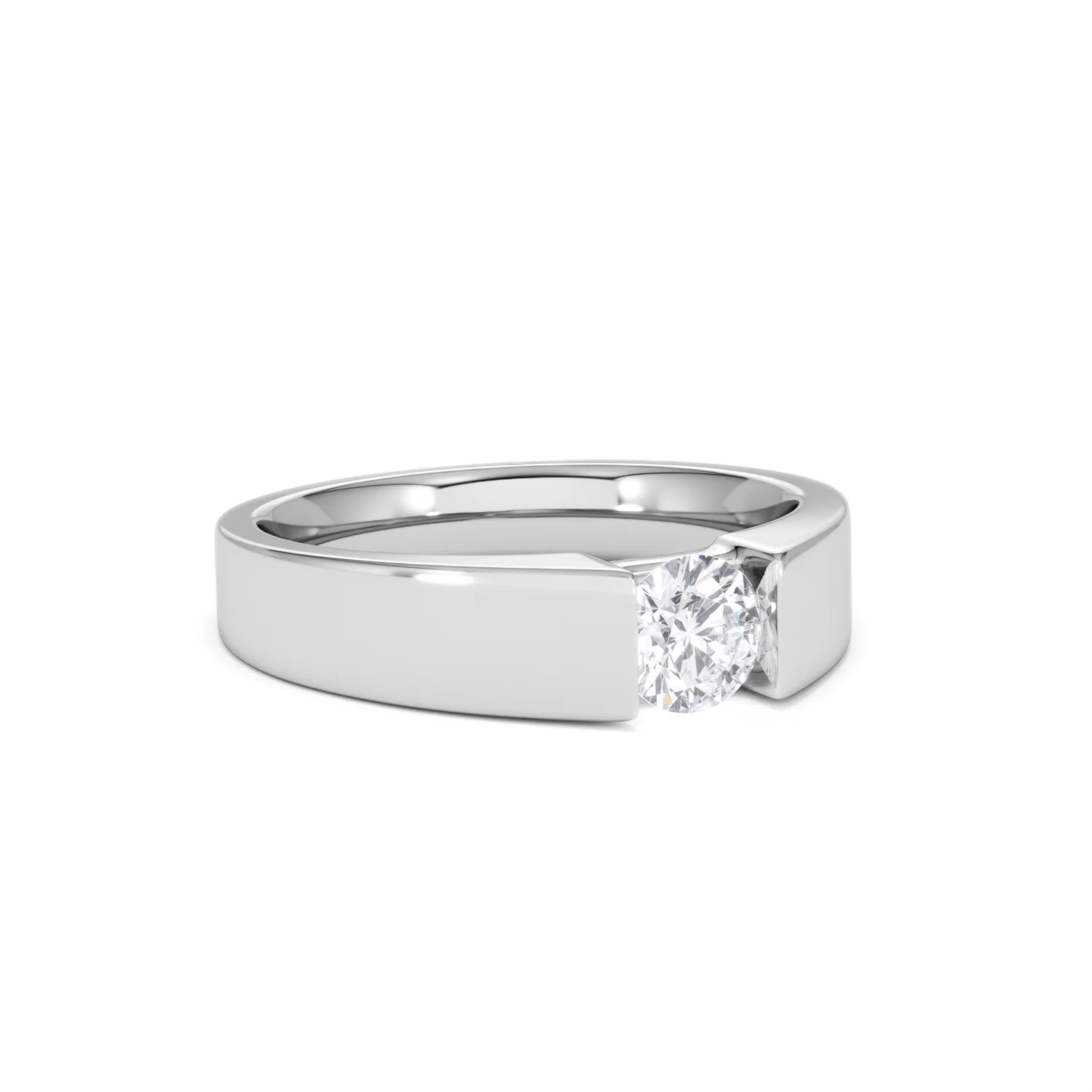 Certified Jessica 18K White Gold Diamond Engagement Ring 0.50CT - Image 14