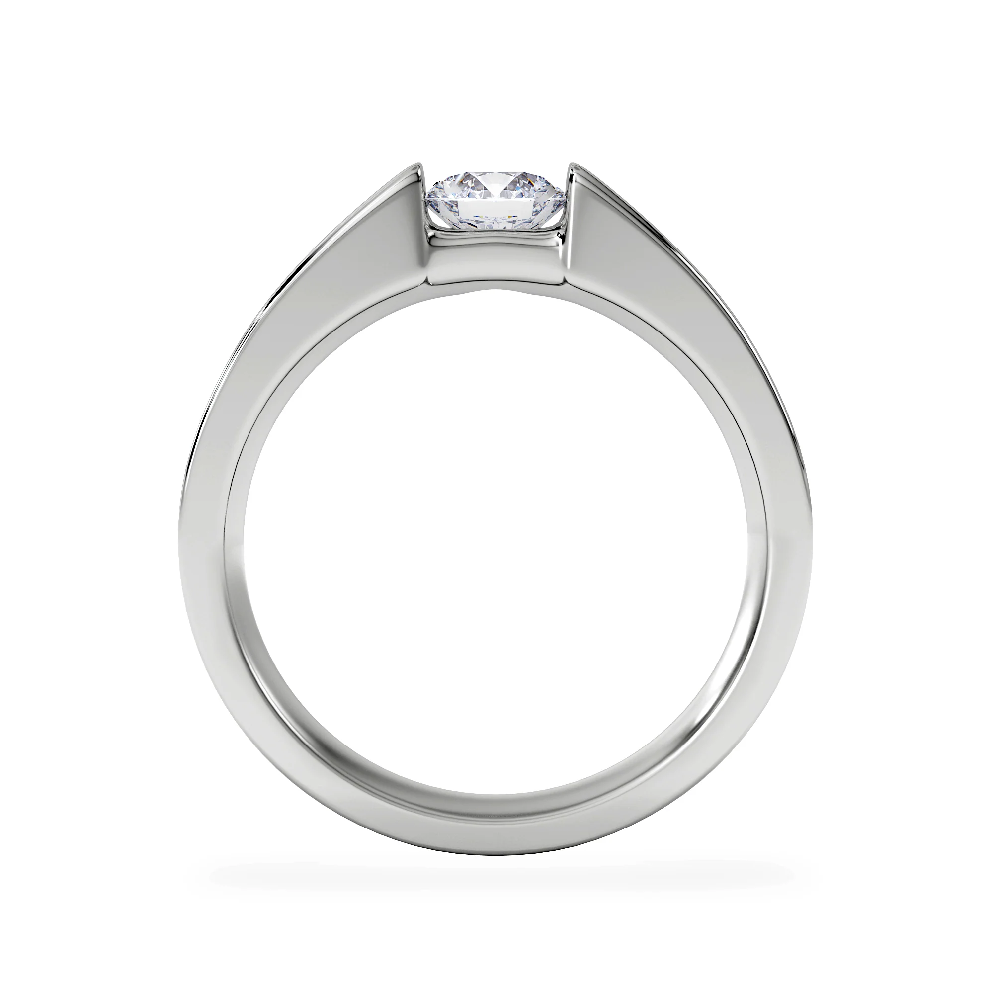 Certified Jessica 18K White Gold Diamond Engagement Ring 0.50CT - Image 3