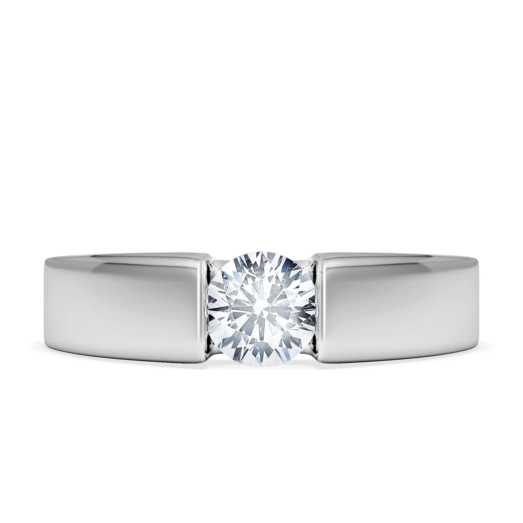 Certified Jessica 18K White Gold Diamond Engagement Ring 0.50CT - Image 6