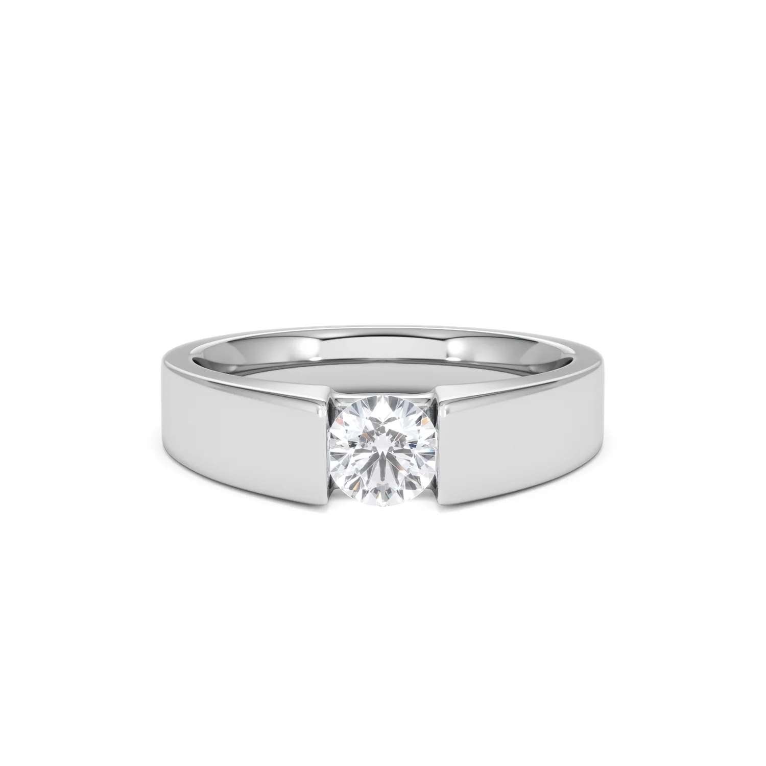 Certified Jessica 18K White Gold Diamond Engagement Ring 0.50CT - Image 8