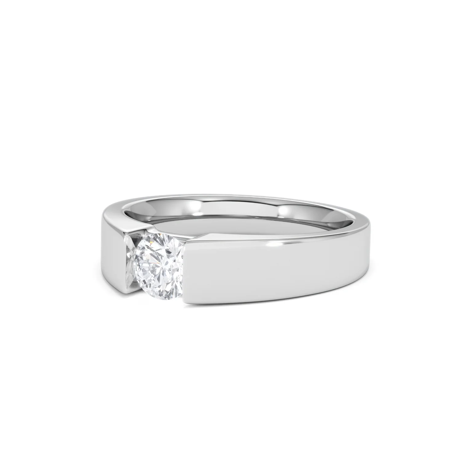 Certified Jessica 18K White Gold Diamond Engagement Ring 0.50CT - Image 81