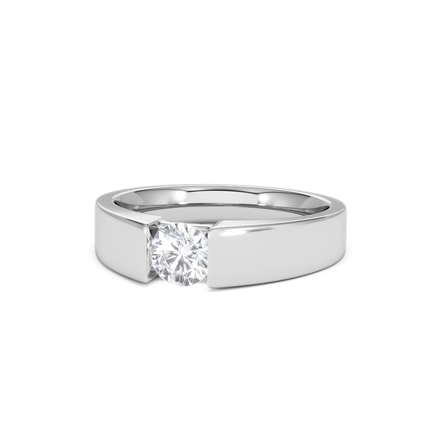 Certified Jessica 18K White Gold Diamond Engagement Ring 0.50CT - Image 84
