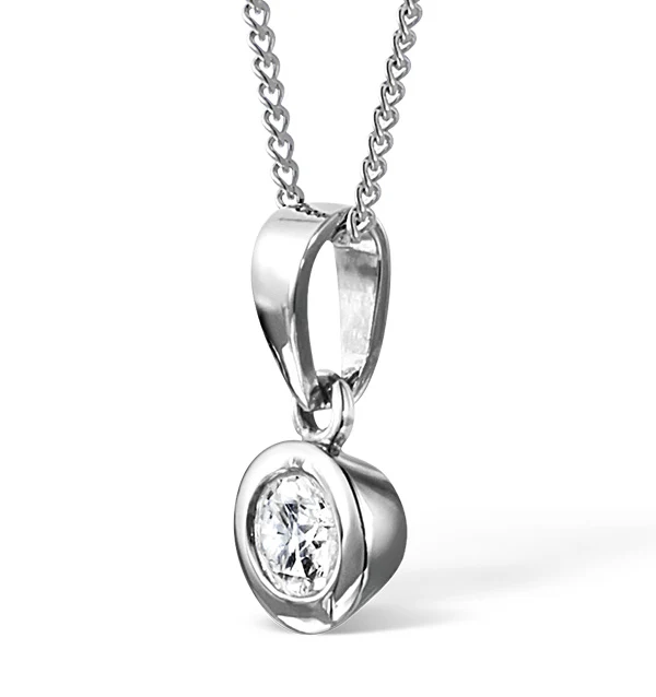 Certified Lab Diamond 0.50CT Emily 18K White Gold Pendant Necklace F/VS - Image 2