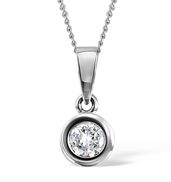 Certified Lab Diamond 0.50CT Emily Platinum Pendant Necklace F/VS