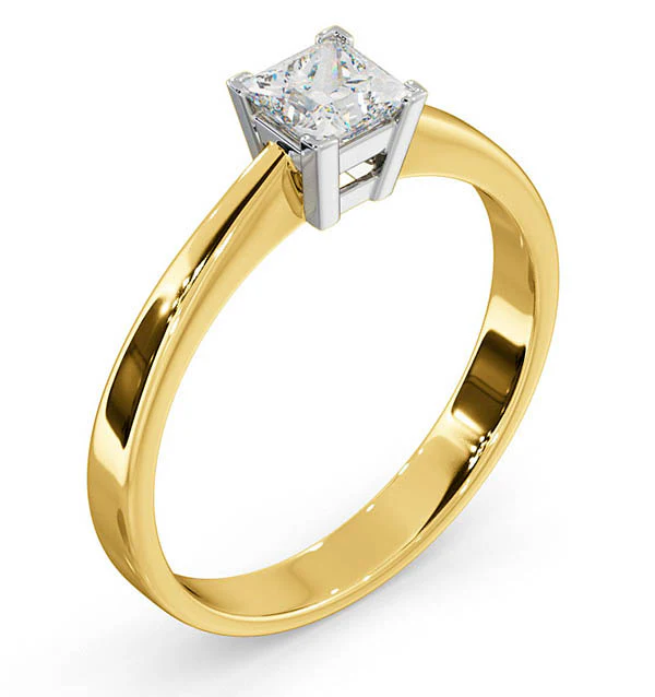 Certified Lauren 18K Gold Diamond Engagement Ring 0.50CT-G-H/SI - Image 2
