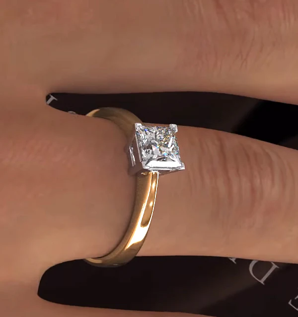 Certified Lauren 18K Gold Diamond Engagement Ring 0.75CT-G-H/SI - Image 4