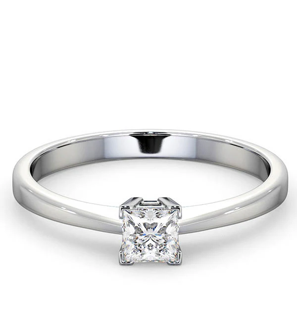Certified Lauren 18K White Gold Diamond Engagement Ring 0.33CT-G-H/SI - Image 3