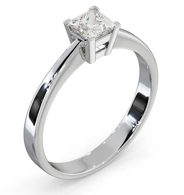Certified Lauren 18K White Gold Diamond Engagement Ring 0.50CT-G-H/SI - Image 2
