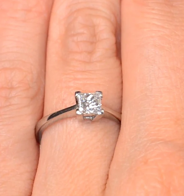 Certified Lauren Platinum Diamond Engagement Ring 0.50CT-F-G/VS - Image 4