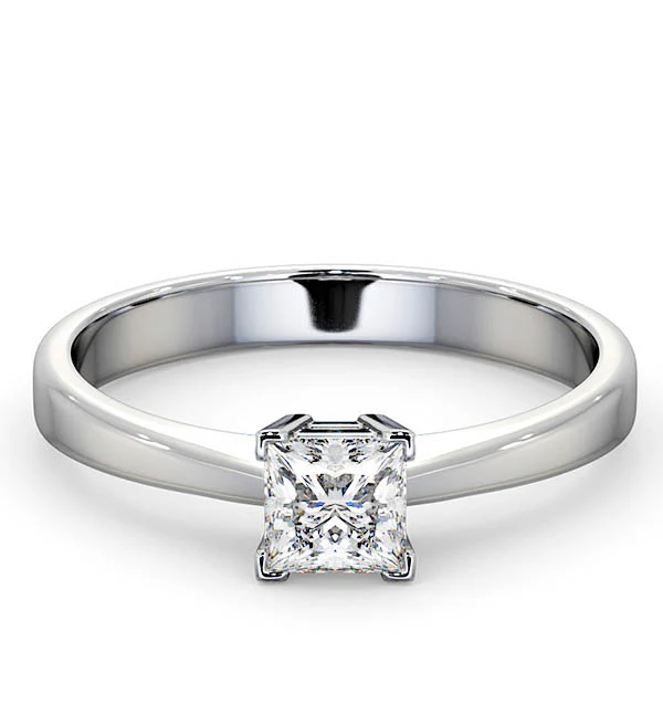 Certified Lauren Platinum Diamond Engagement Ring 0.50CT-G-H/SI - Image 3