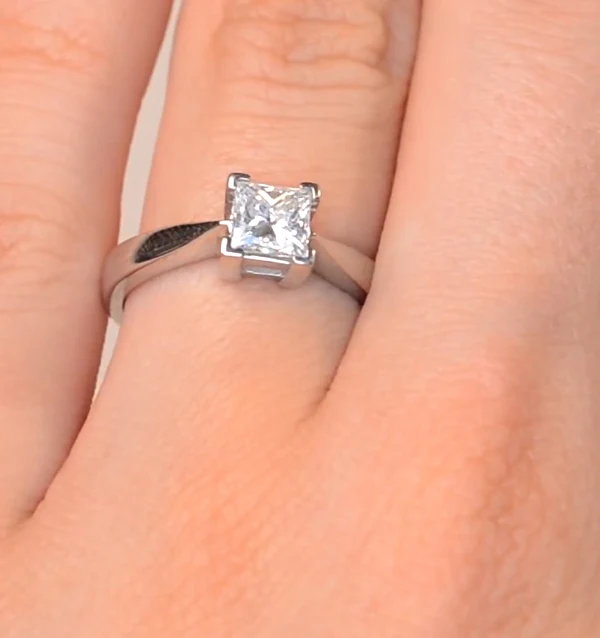 Certified Lauren Platinum Diamond Engagement Ring 0.75CT-F-G/VS - Image 4