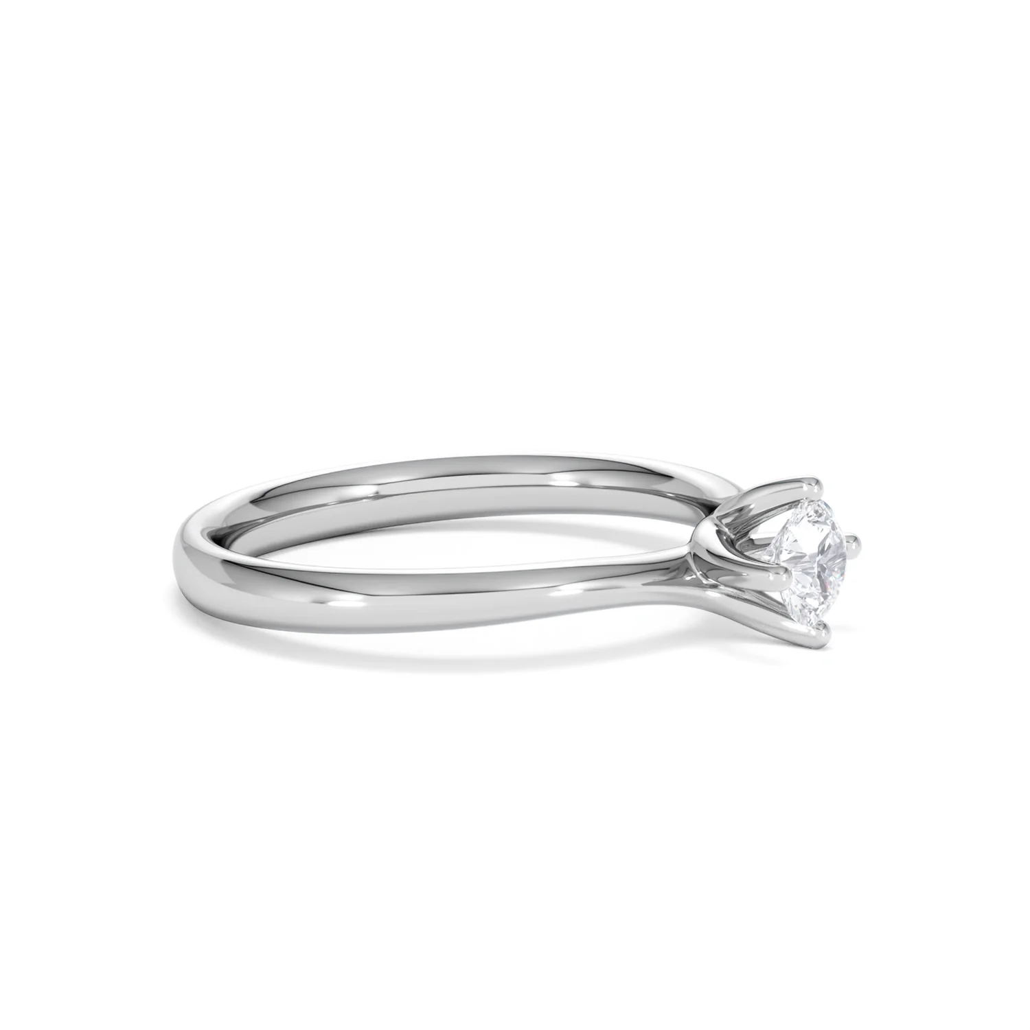 Certified Lily Platinum Diamond Engagement Ring 0.33CT-F-G/VS - Image 21