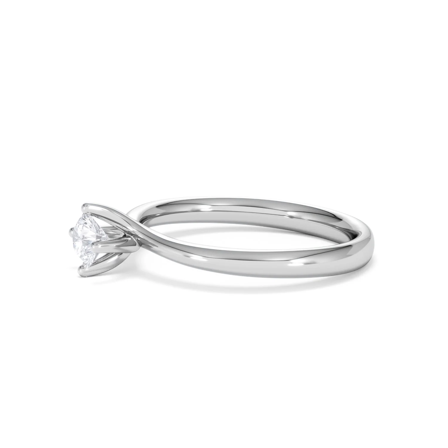 Certified Lily Platinum Diamond Engagement Ring 0.33CT-F-G/VS - Image 73