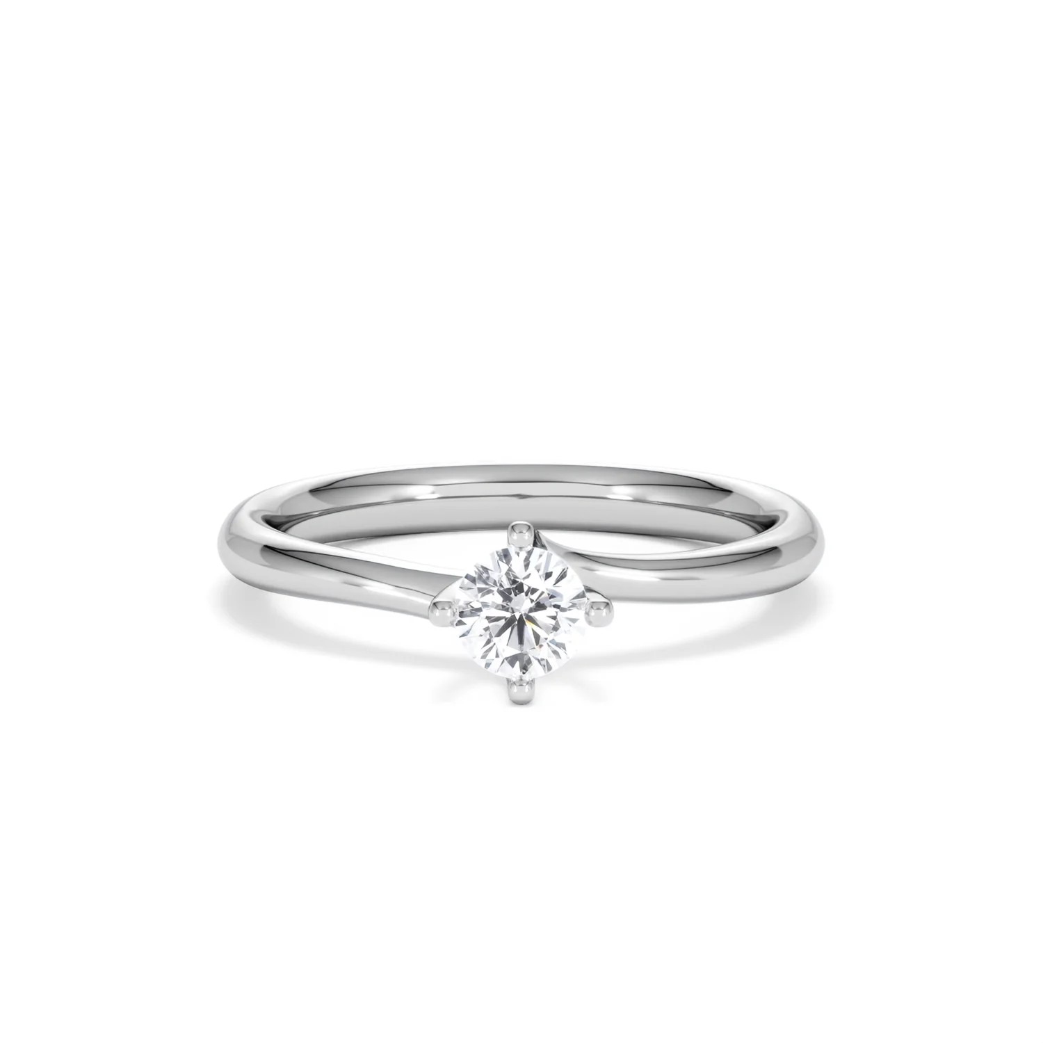 Certified Lily Platinum Diamond Engagement Ring 0.33CT-F-G/VS - Image 8