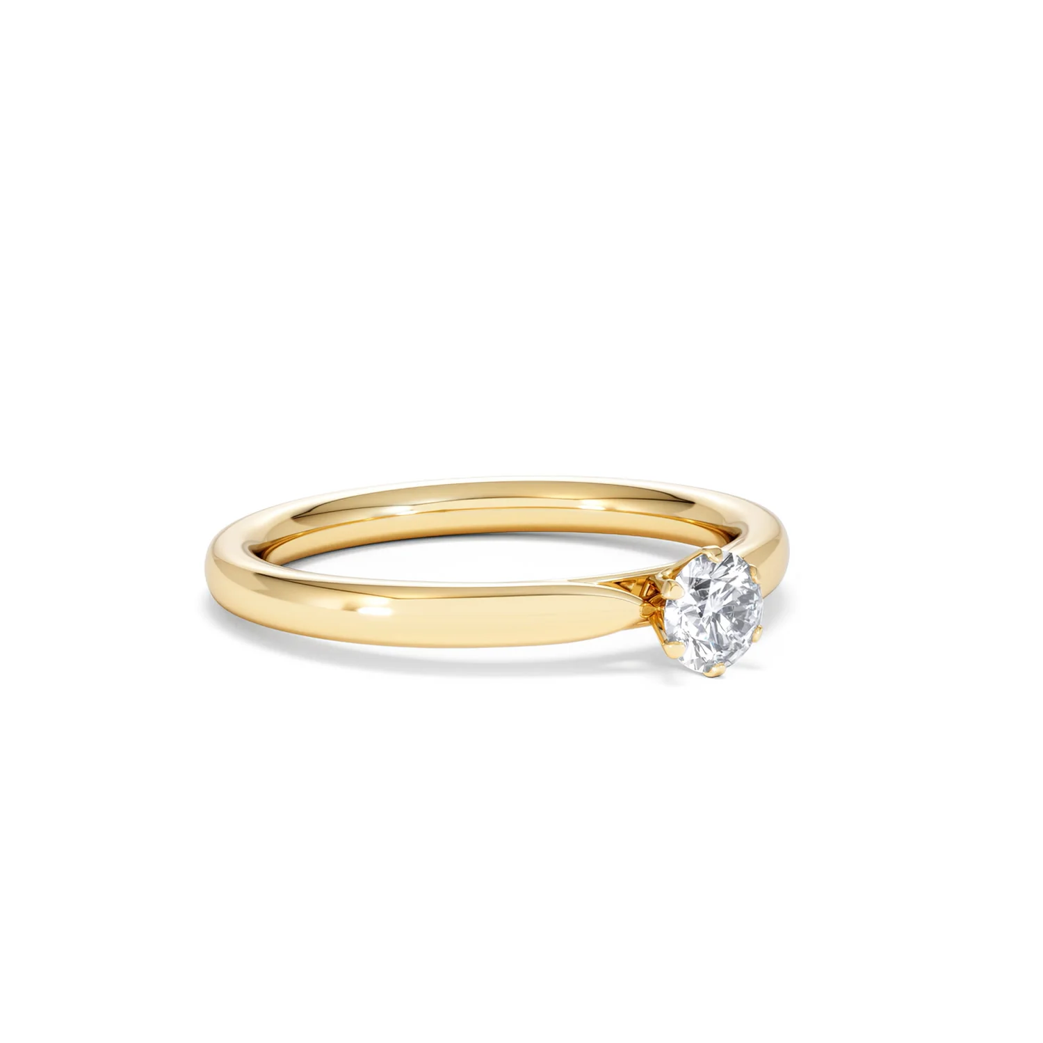 Certified Low Set Chloe 18K Gold Diamond Engagement Ring 0.25CT - Image 16