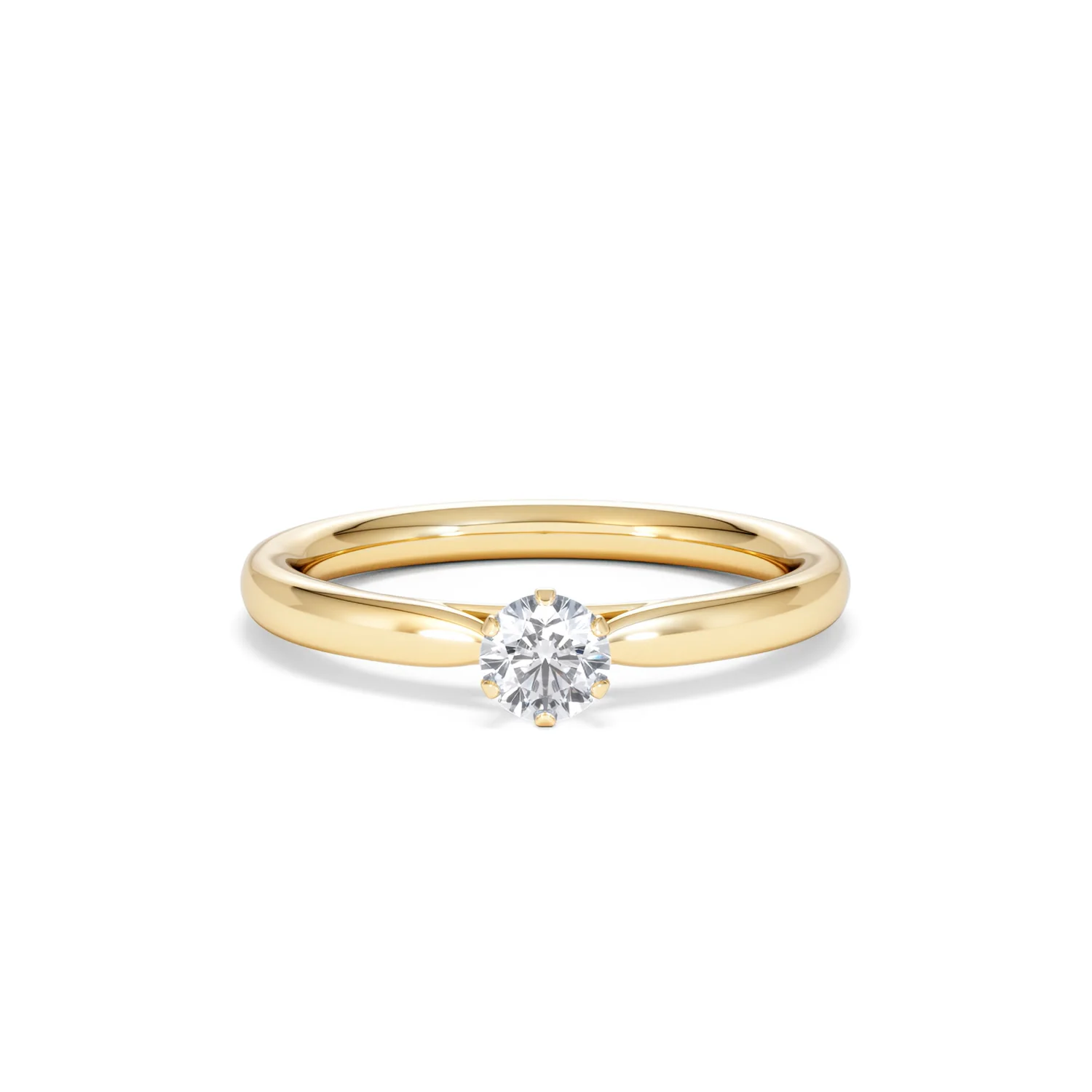 Certified Low Set Chloe 18K Gold Diamond Engagement Ring 0.25CT - Image 8