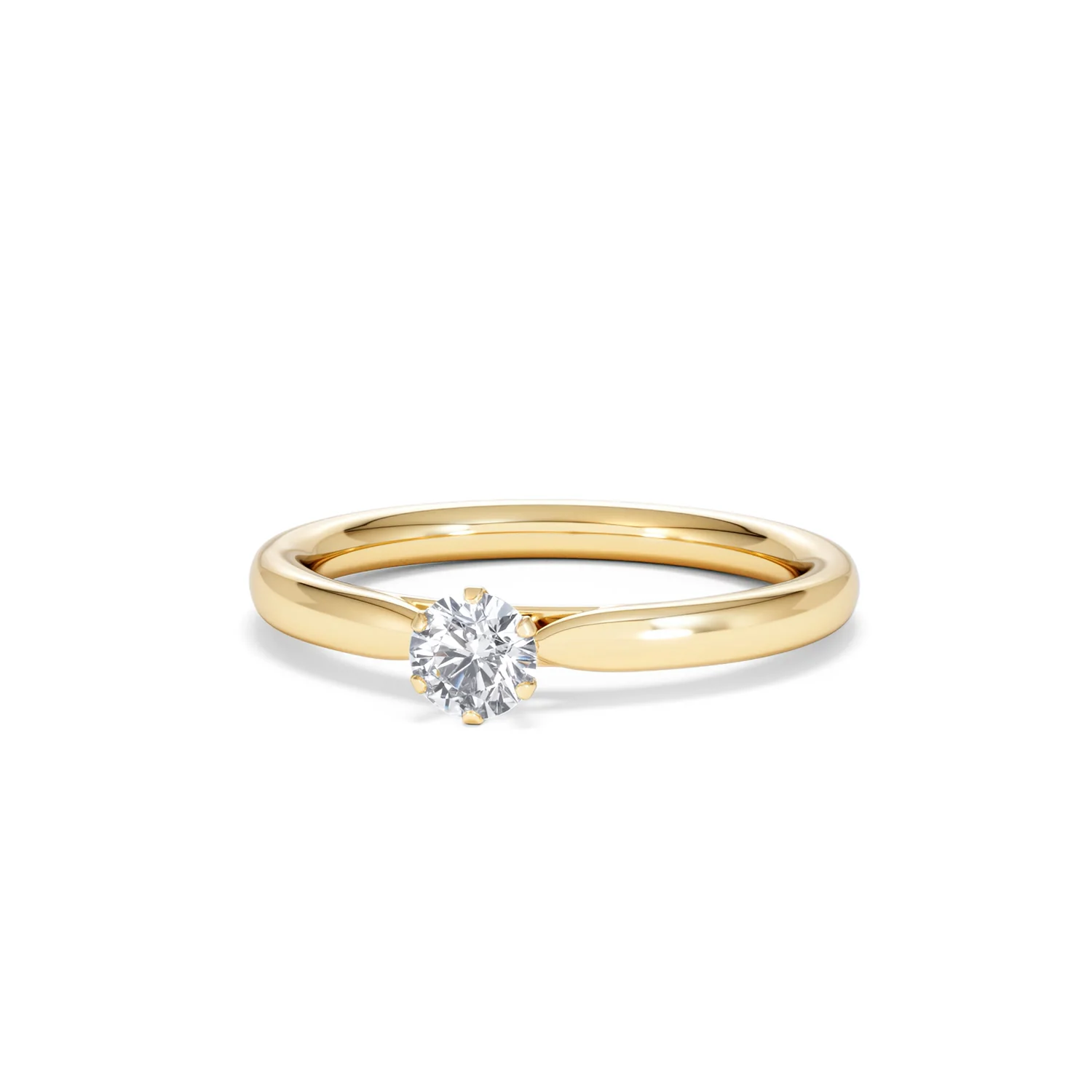 Certified Low Set Chloe 18K Gold Diamond Engagement Ring 0.25CT - Image 85