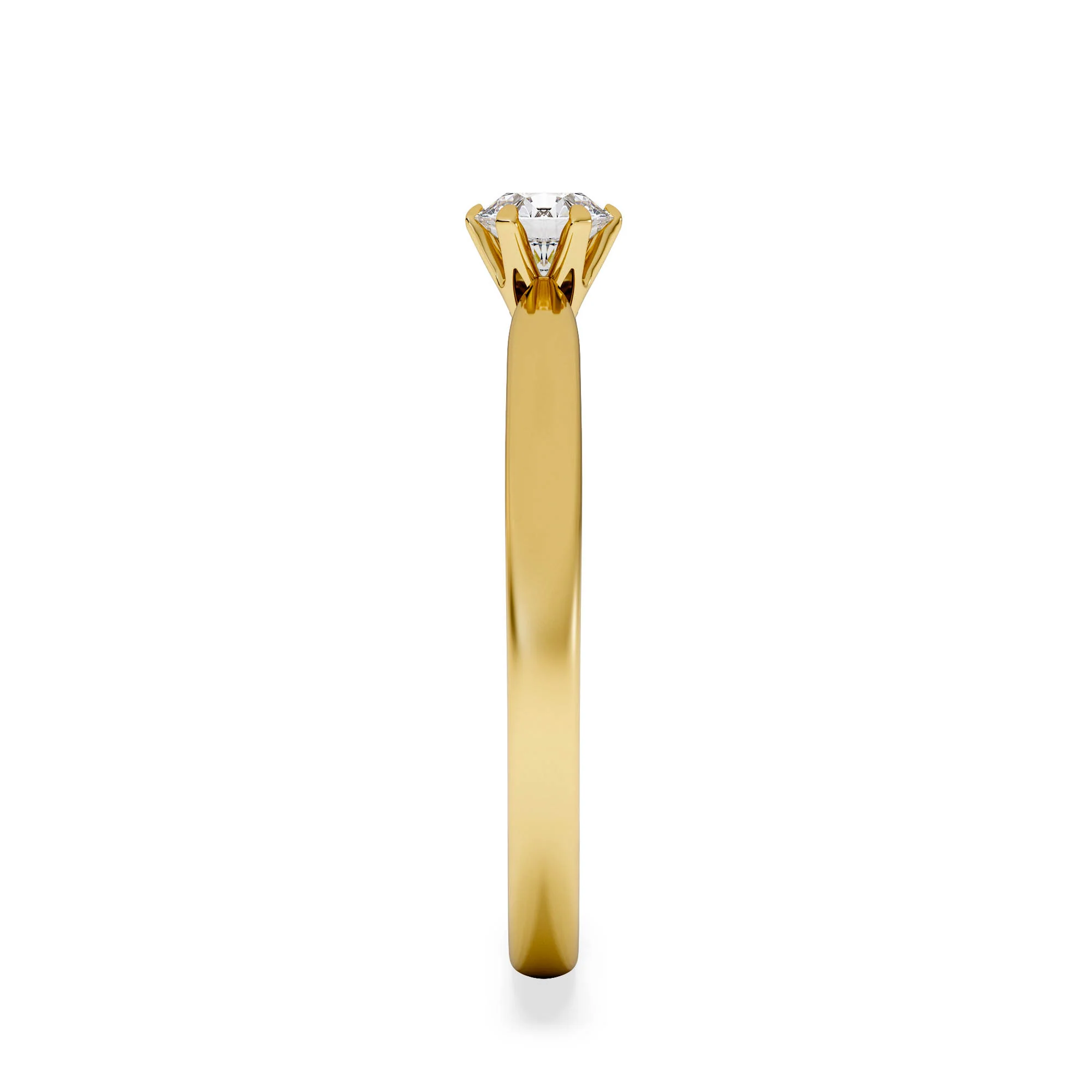 Certified Low Set Chloe 18K Gold Diamond Engagement Ring 0.33CT-F-G/VS - Image 5