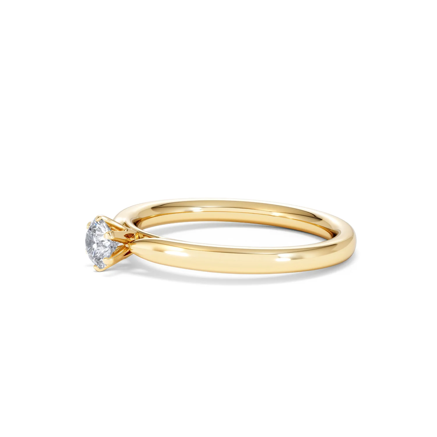Certified Low Set Chloe 18K Gold Diamond Engagement Ring 0.33CT-F-G/VS - Image 74
