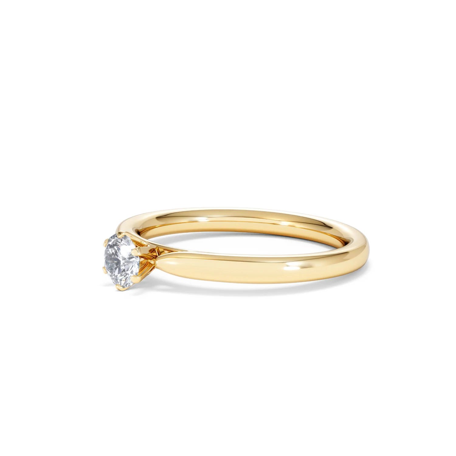Certified Low Set Chloe 18K Gold Diamond Engagement Ring 0.33CT-F-G/VS - Image 77