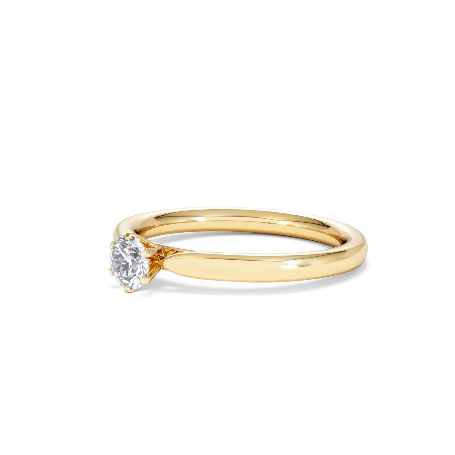Certified Low Set Chloe 18K Gold Diamond Engagement Ring 0.33CT-F-G/VS - Image 78