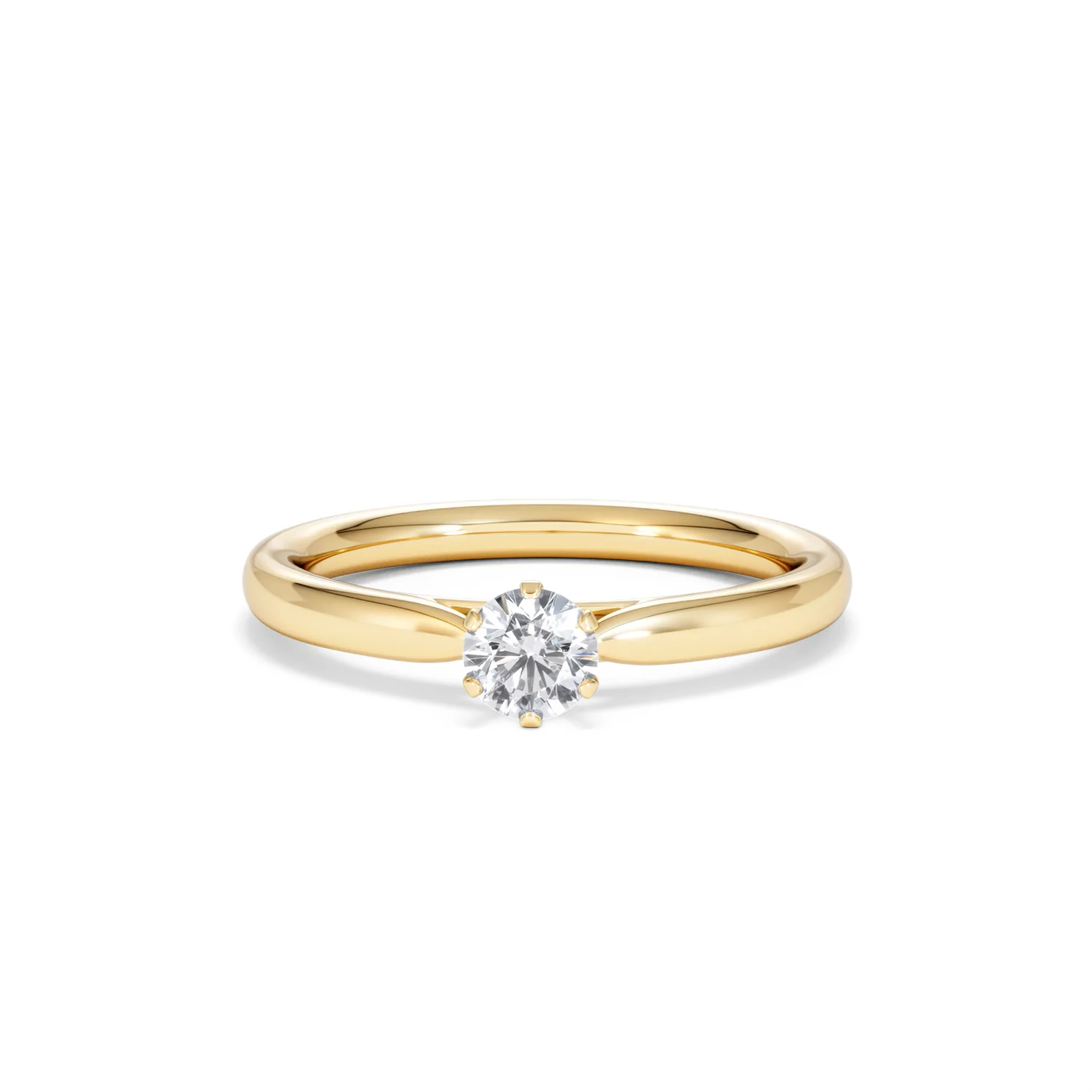 Certified Low Set Chloe 18K Gold Diamond Engagement Ring 0.33CT-F-G/VS - Image 87
