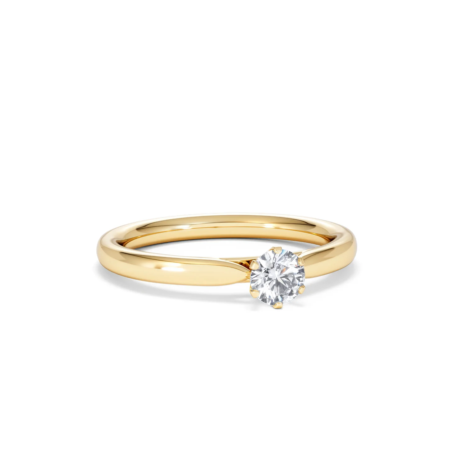 Certified Low Set Chloe 18K Gold Diamond Engagement Ring 0.33CT - Image 12