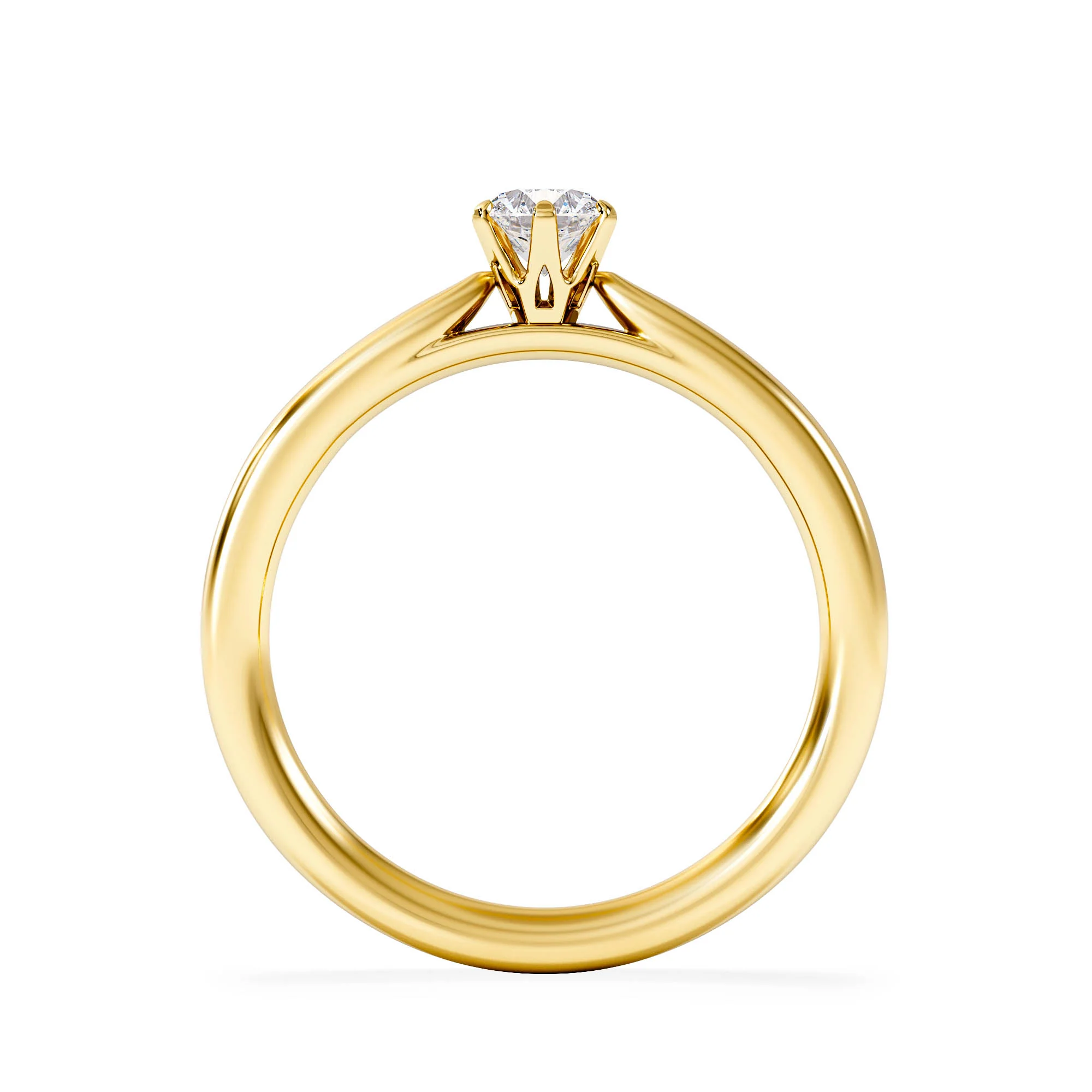 Certified Low Set Chloe 18K Gold Diamond Engagement Ring 0.33CT - Image 3