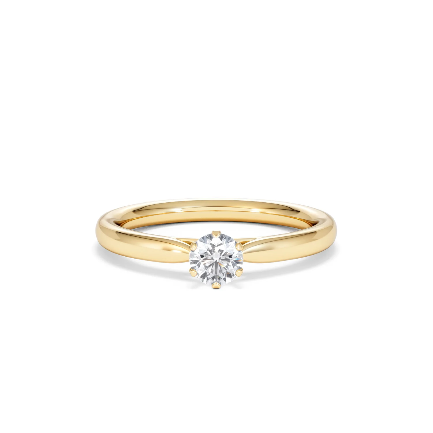 Certified Low Set Chloe 18K Gold Diamond Engagement Ring 0.33CT - Image 8