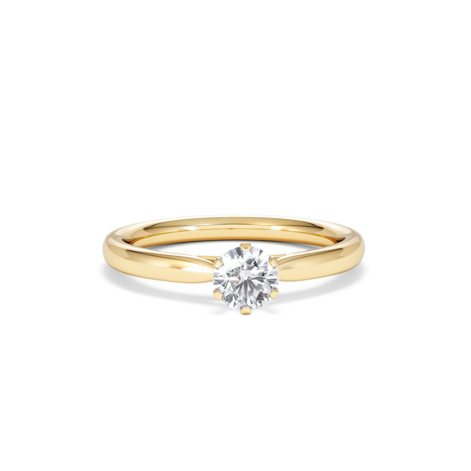 Certified Low Set Chloe 18K Gold Diamond Engagement Ring 0.50CT - Image 9