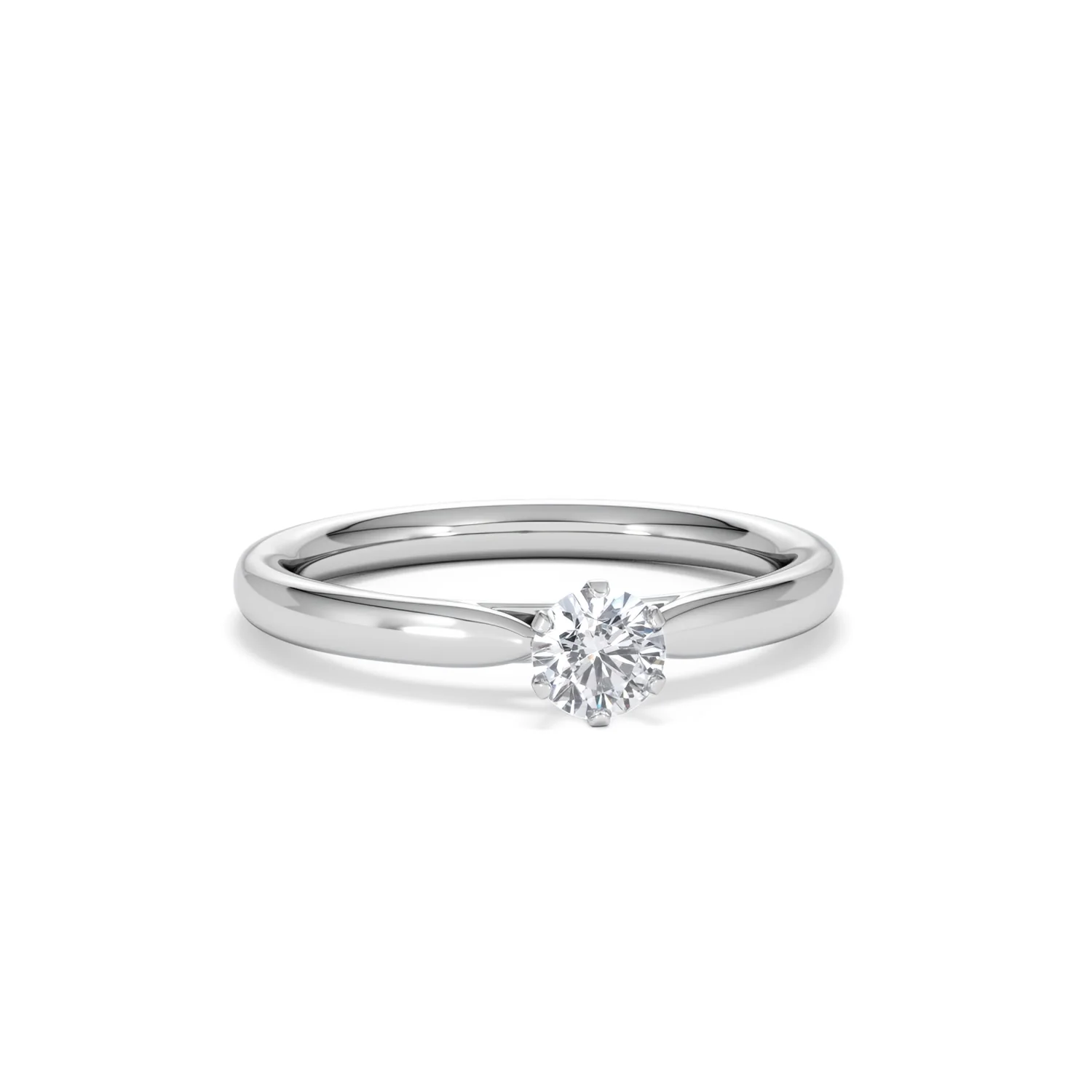 Certified Low Set Chloe Platinum Diamond Engagement Ring 0.33CT-F-G/VS - Image 10