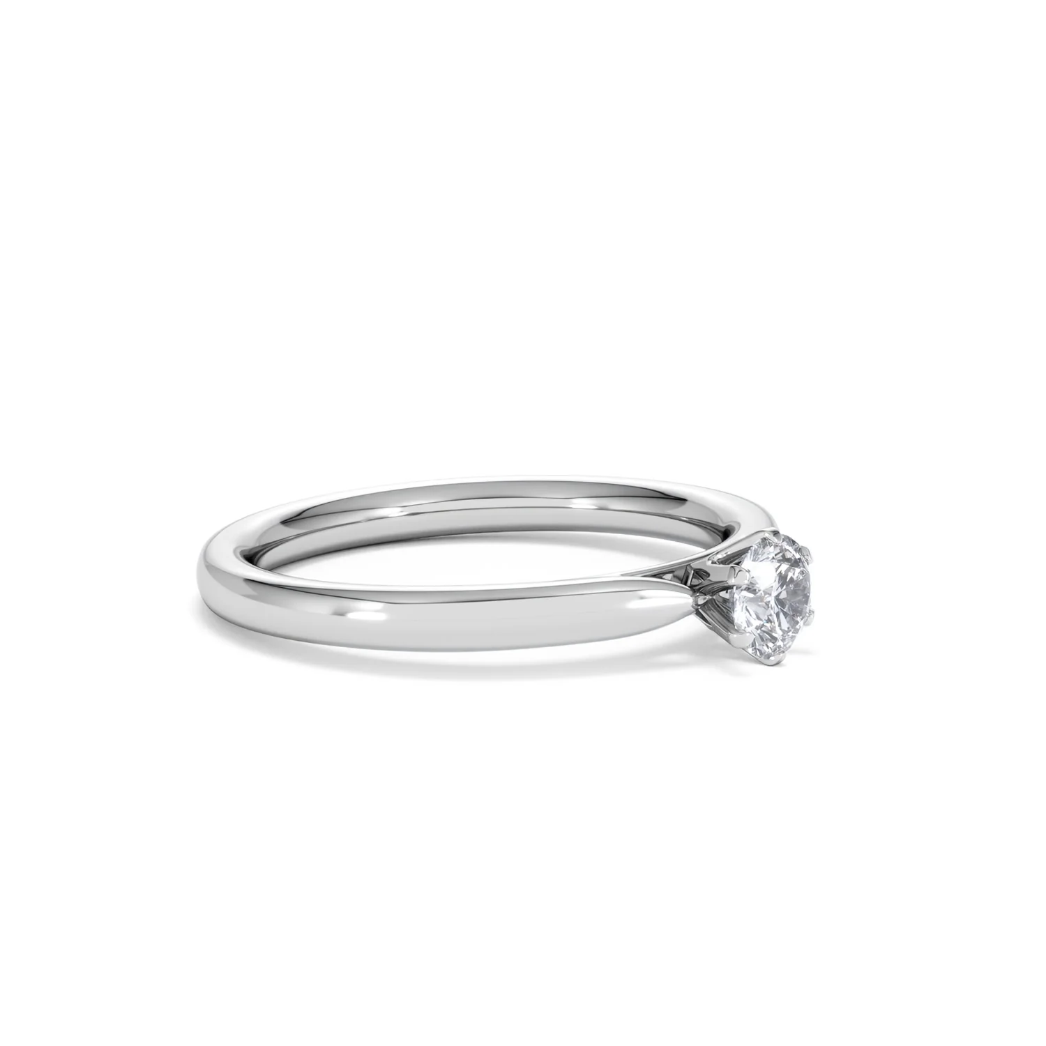 Certified Low Set Chloe Platinum Diamond Engagement Ring 0.33CT-F-G/VS - Image 19