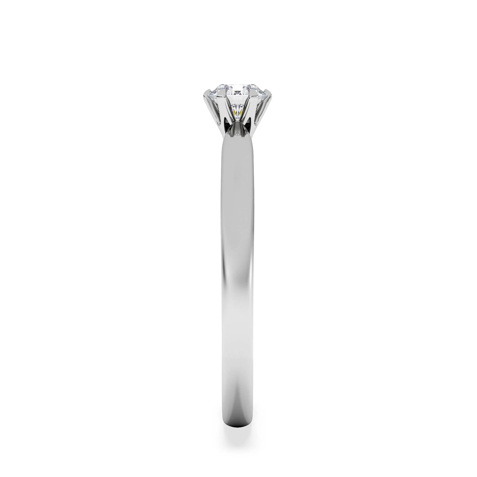 Certified Low Set Chloe Platinum Diamond Engagement Ring 0.33CT-F-G/VS - Image 5