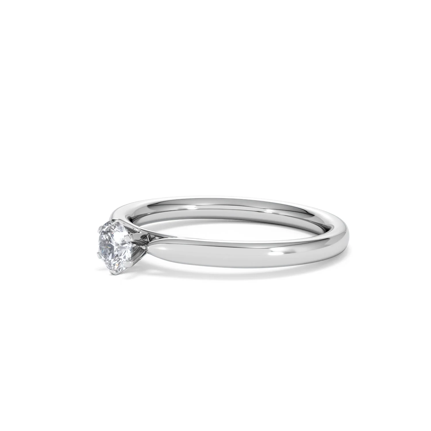 Certified Low Set Chloe Platinum Diamond Engagement Ring 0.33CT-F-G/VS - Image 77