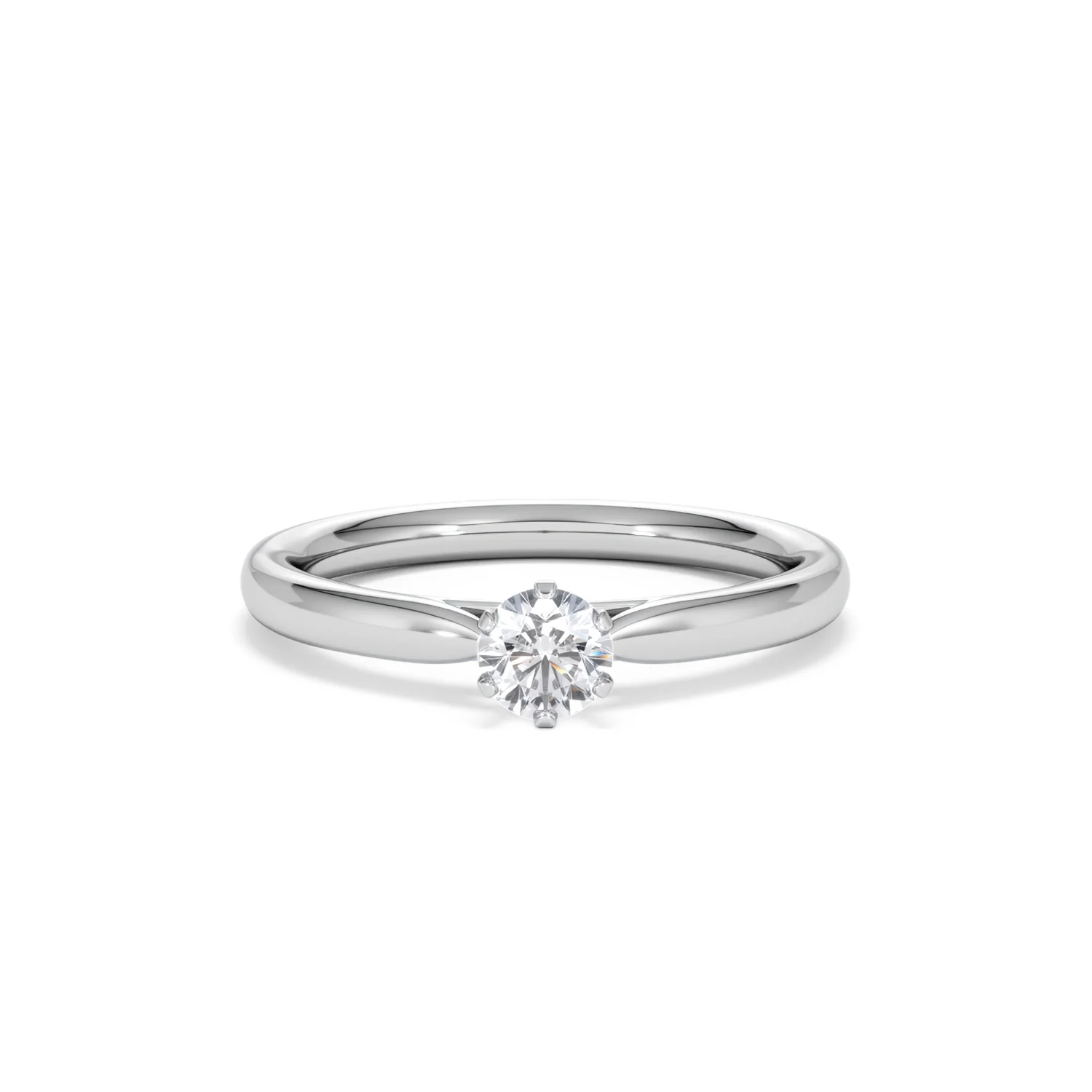 Certified Low Set Chloe Platinum Diamond Engagement Ring 0.33CT-F-G/VS - Image 8