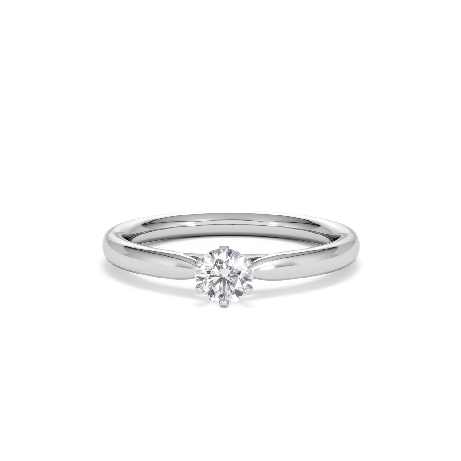 Certified Low Set Chloe Platinum Diamond Engagement Ring 0.33CT-F-G/VS - Image 87