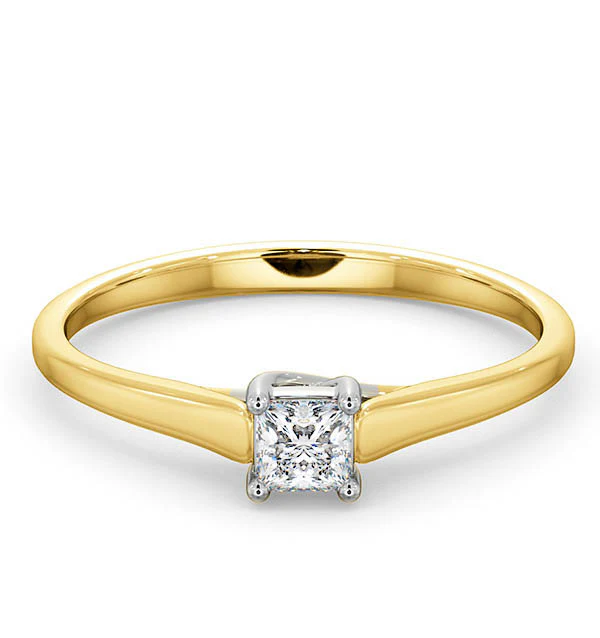 Certified Lucy 18K Gold Diamond Engagement Ring 0.25CT-G-H/SI - Image 3