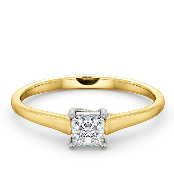 Certified Lucy 18K Gold Diamond Engagement Ring 0.33CT-G-H/SI - Image 3