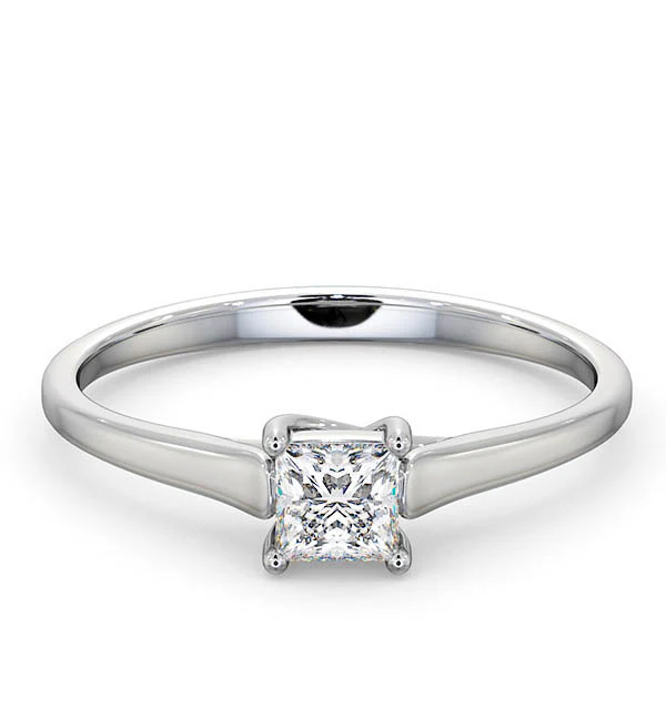 Certified Lucy 18K White Gold Diamond Engagement Ring 0.33CT-F-G/VS - Image 3