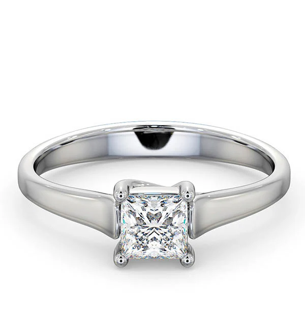 Certified Lucy 18K White Gold Diamond Engagement Ring 0.50CT-F-G/VS - Image 3