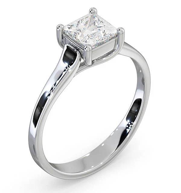 Certified Lucy Platinum Diamond Engagement Ring 0.75CT-F-G/VS - Image 2
