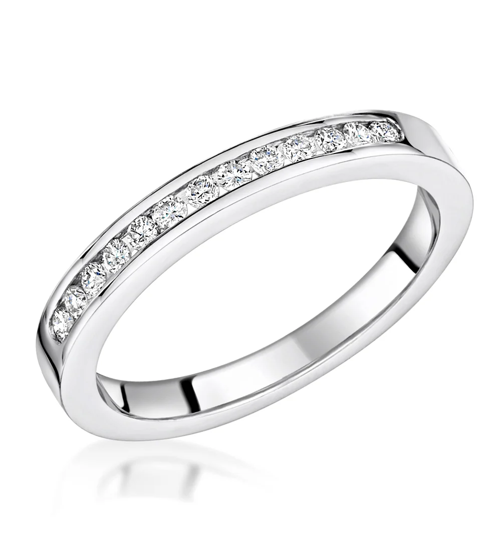 Charlotte 2.6MM Wedding Band 0.20ct H/Si Diamonds 18KW Gold