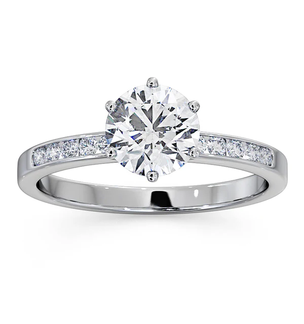 Charlotte GIA Diamond Engagement Side Stone Ring Platinum 1.20CT G/VS2 - Image 3