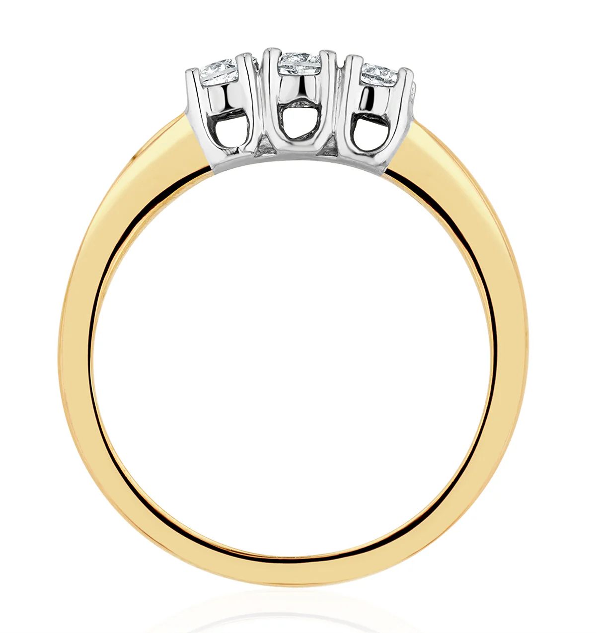 Chloe 18K Gold 3 Stone Diamond Ring 0.30CT G/VS - Image 3