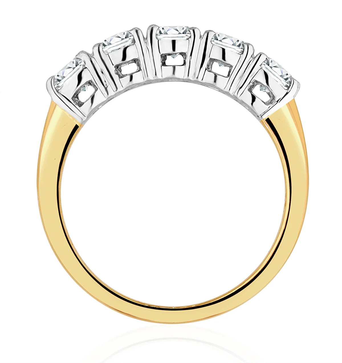 Chloe 18K Gold 5 Stone Diamond Eternity Ring 1.00CT H/SI - Image 5